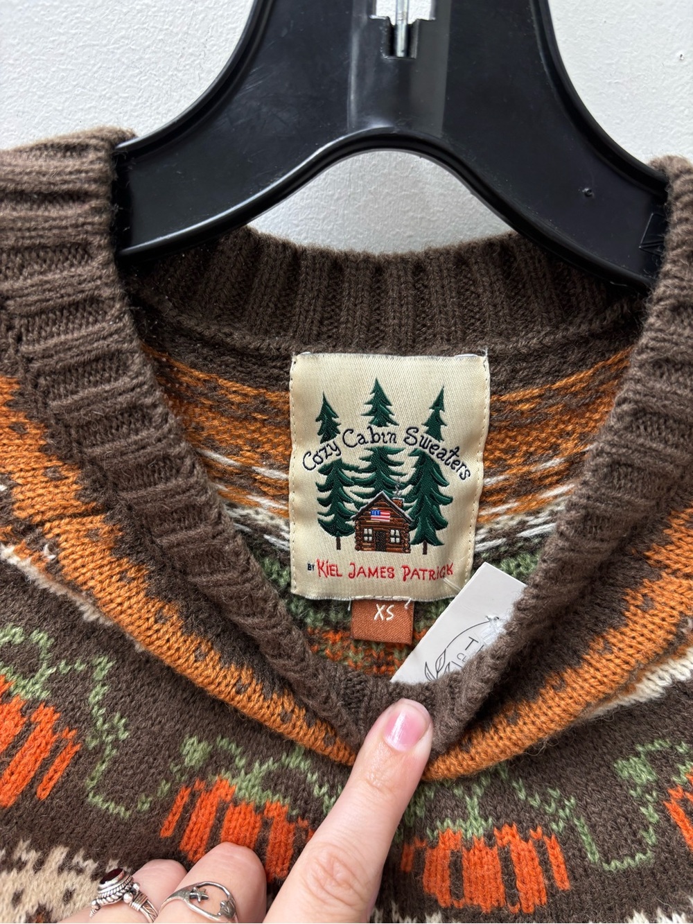 Kiel James Patrick Brown Cozy Pumpkin Crewneck Sweater - Picture 7 of 7